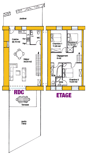 Plan gite de La Grange du Clos Dauphin